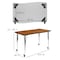 Flash Furniture Mobile 76" Oval Wave Oak Table Set-16" Chairs XU-GRP-16CH-A3048CON-48-OAK-T-A-CAS-GG - alternate 8